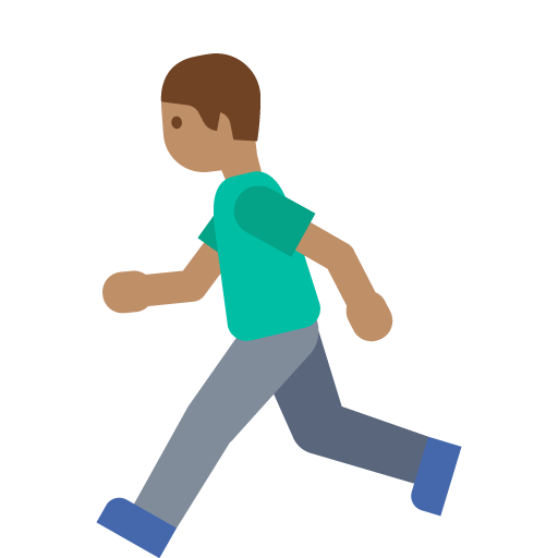 Man Running: Medium Skin Tone, the previous design