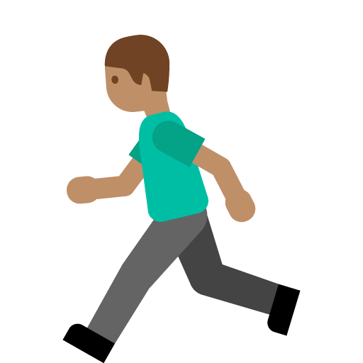 Person Running: Medium Skin Tone, the previous design