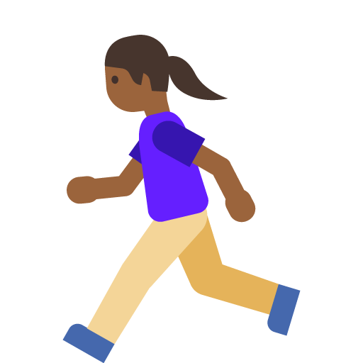 Woman Running: Medium-Dark Skin Tone, the previous design