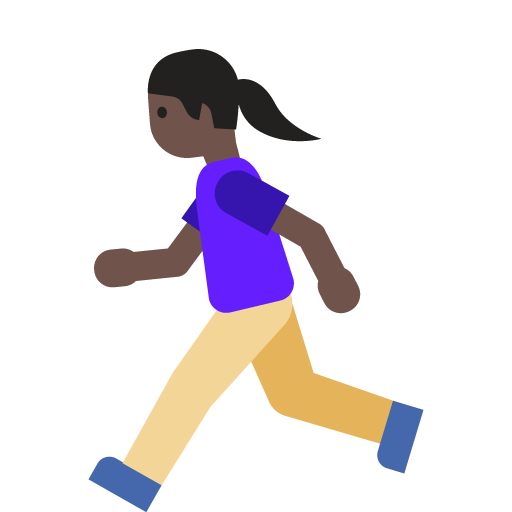 Woman Running: Dark Skin Tone, the previous design