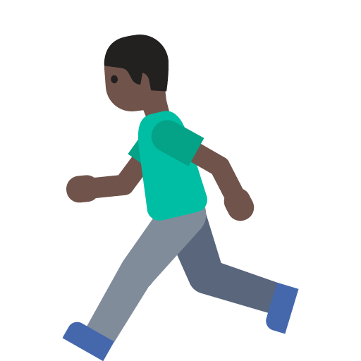 Man Running: Dark Skin Tone, the previous design