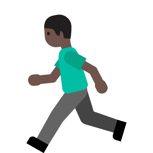 Person Running: Dark Skin Tone, the previous design