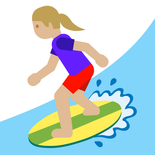 Woman Surfing: Medium-Light Skin Tone, the previous design