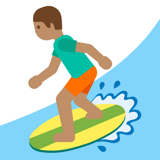 Person Surfing: Medium Skin Tone, the previous design