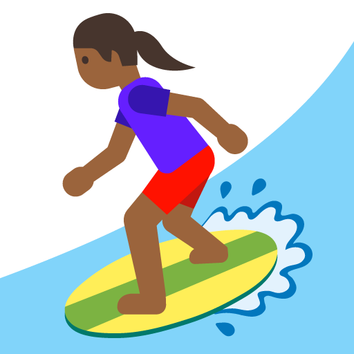 Woman Surfing: Medium-Dark Skin Tone, the previous design
