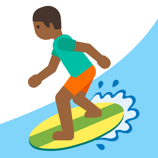 Person Surfing: Medium-Dark Skin Tone, the previous design