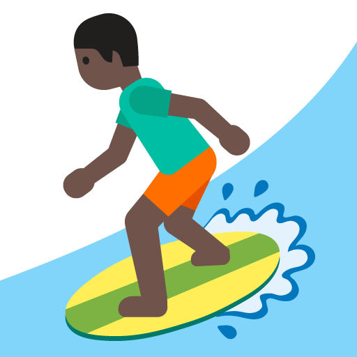 Person Surfing: Dark Skin Tone, the previous design