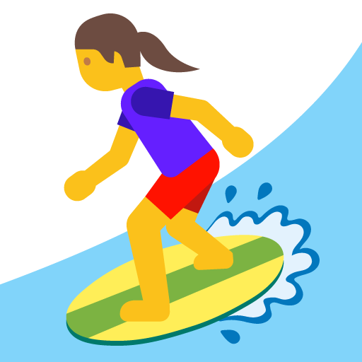 Woman Surfing, the previous design