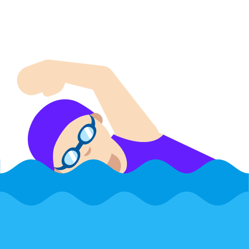 Woman Swimming: Light Skin Tone, the previous design