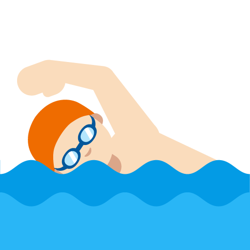 Person Swimming: Light Skin Tone, the previous design