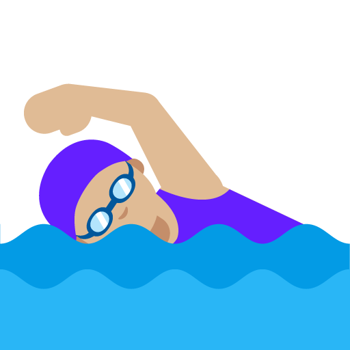 Woman Swimming: Medium-Light Skin Tone, the previous design
