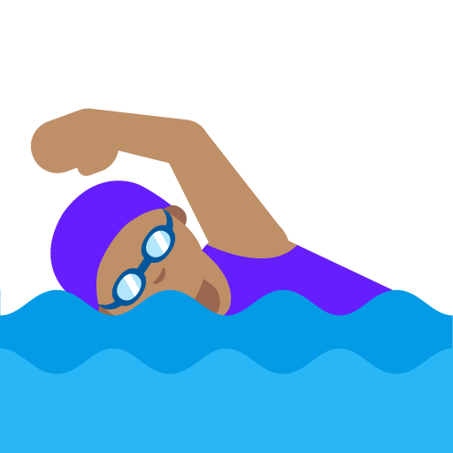 Woman Swimming: Medium Skin Tone, the previous design