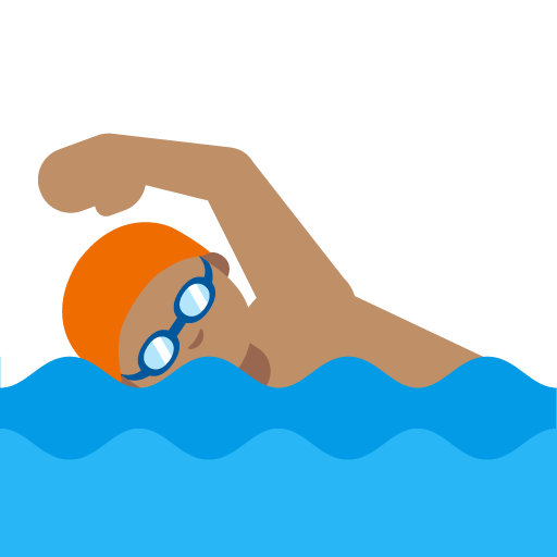 Person Swimming: Medium Skin Tone, the previous design