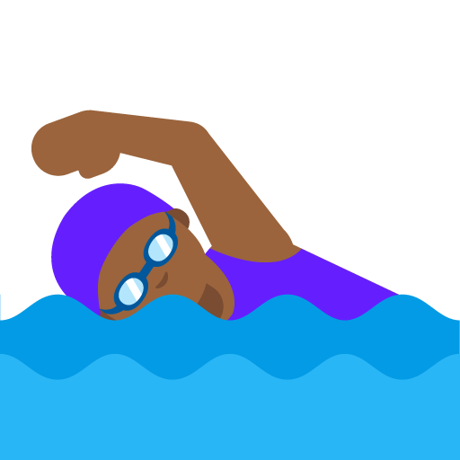 Woman Swimming: Medium-Dark Skin Tone, the previous design