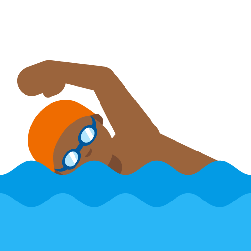 Person Swimming: Medium-Dark Skin Tone, the previous design