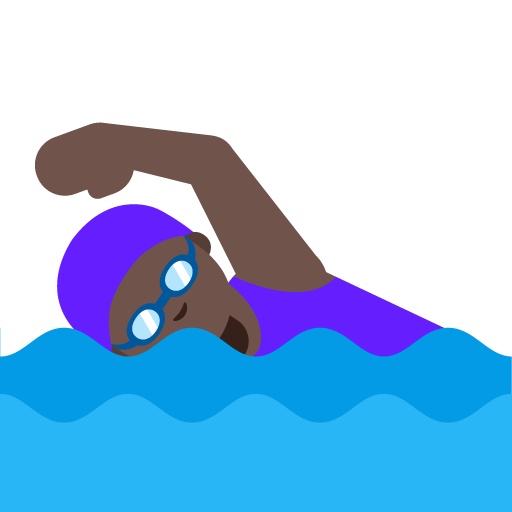 Woman Swimming: Dark Skin Tone, the previous design