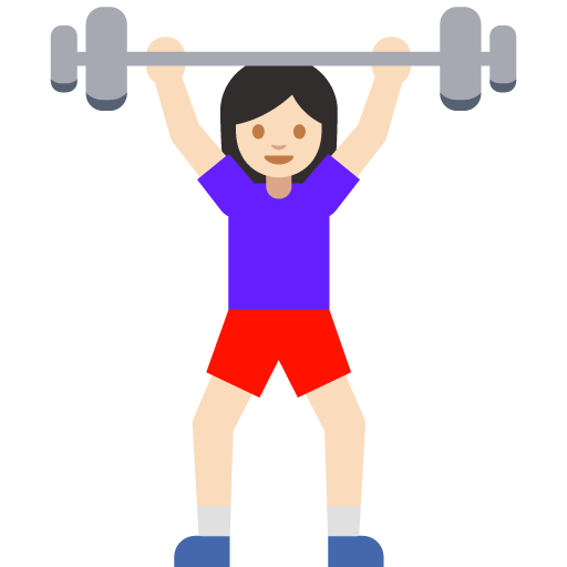 Woman Lifting Weights: Light Skin Tone, the previous design