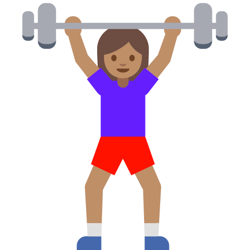 Woman Lifting Weights: Medium Skin Tone, the previous design