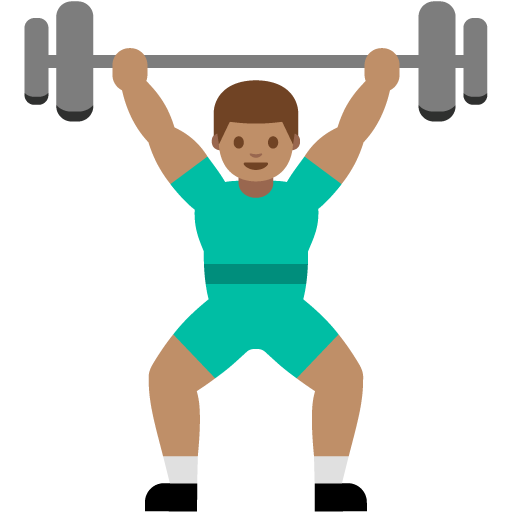 Person Lifting Weights: Medium Skin Tone, the previous design