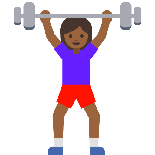 Woman Lifting Weights: Medium-Dark Skin Tone, the previous design
