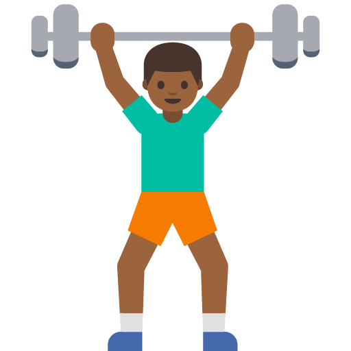 Man Lifting Weights: Medium-Dark Skin Tone, the previous design