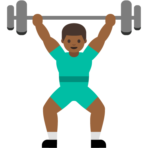 Person Lifting Weights: Medium-Dark Skin Tone, the previous design