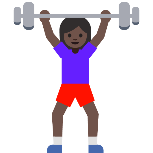 Woman Lifting Weights: Dark Skin Tone, the previous design