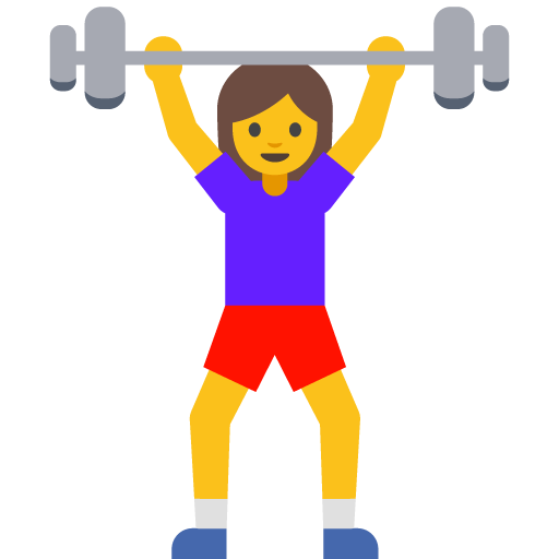 Woman Lifting Weights, the previous design
