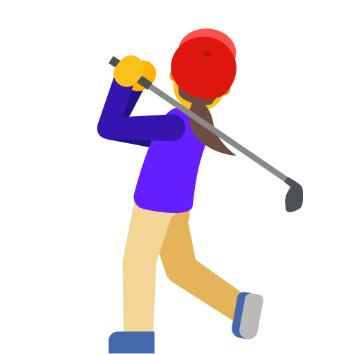 Woman Golfing, the previous design
