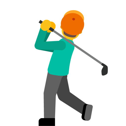 Person Golfing as drawn by Google in Android 7.1
