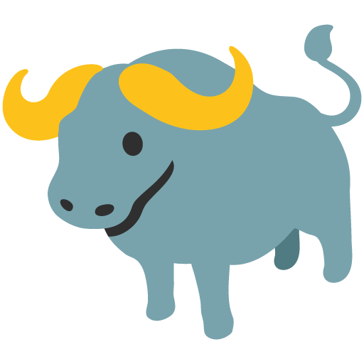 Water Buffalo as drawn by Google in Android 7.1