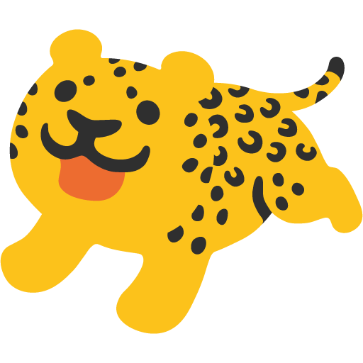 Leopardo as drawn by Google in Android 7.1
