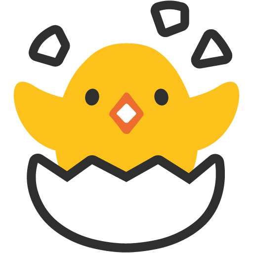 Hatching Chick as drawn by Google in Android 7.1