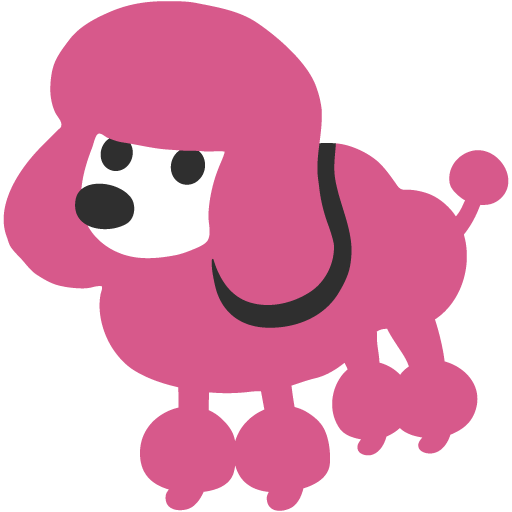 Poodle as drawn by Google in Android 7.1