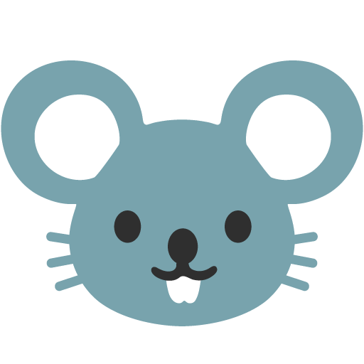 Tête De Souris as drawn by Google in Android 7.1