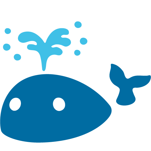 Spouting Whale as drawn by Google in Android 7.1