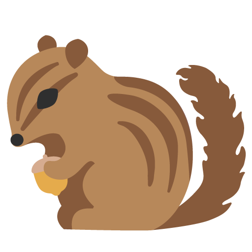 Chipmunk as drawn by Google in Android 7.1