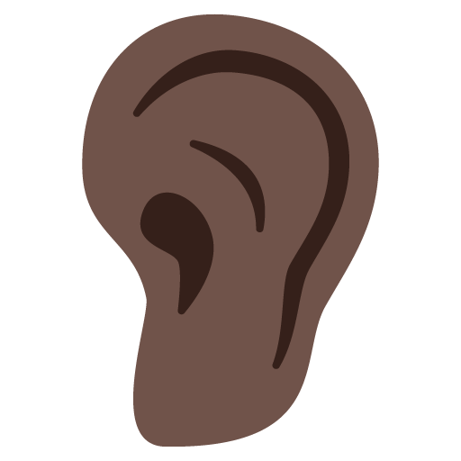 Ear: Dark Skin Tone, the previous design