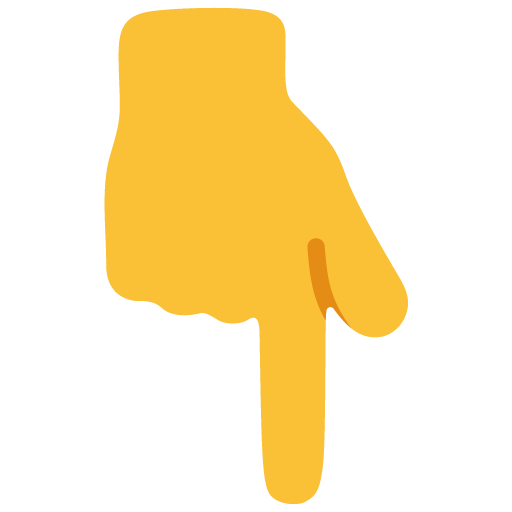 Backhand Index Pointing Down, the previous design