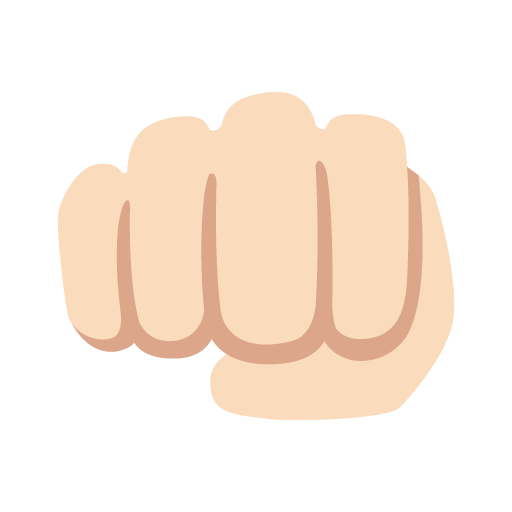 Oncoming Fist: Light Skin Tone, the previous design