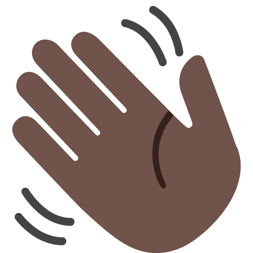 Waving Hand: Dark Skin Tone, the previous design