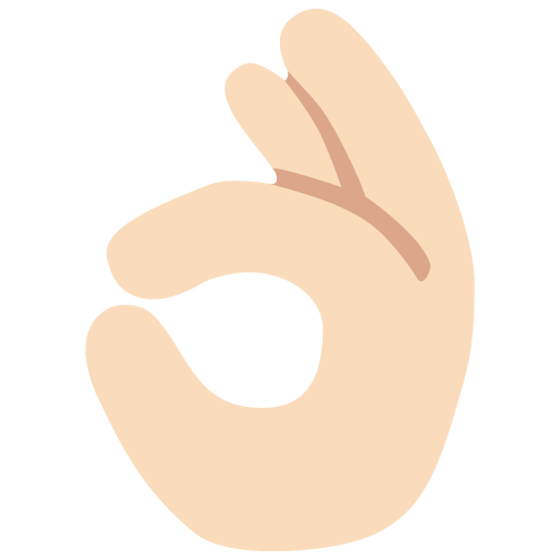 OK Hand: Light Skin Tone, the previous design