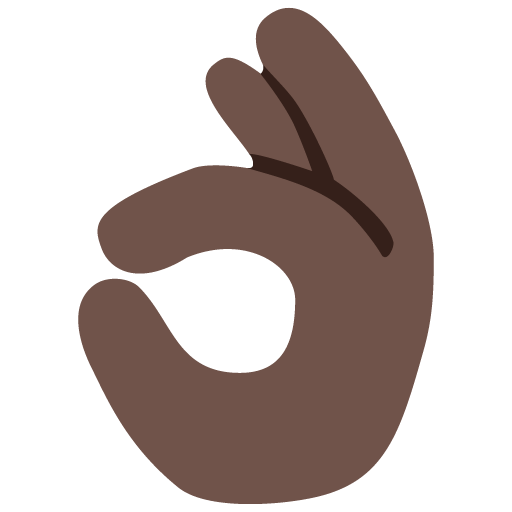 OK Hand: Dark Skin Tone, the previous design