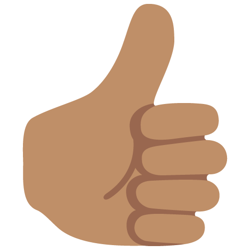 Thumbs up: Medium Skin Tone, the previous design