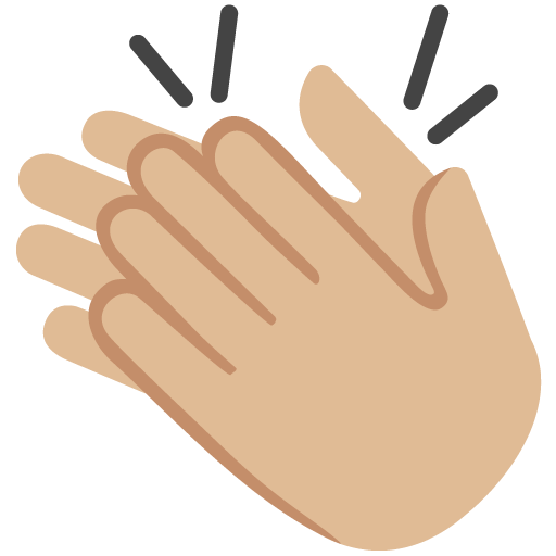Clapping Hands: Medium-Light Skin Tone, the previous design