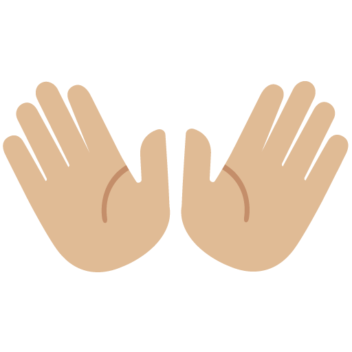 Open Hands: Medium-Light Skin Tone, the previous design