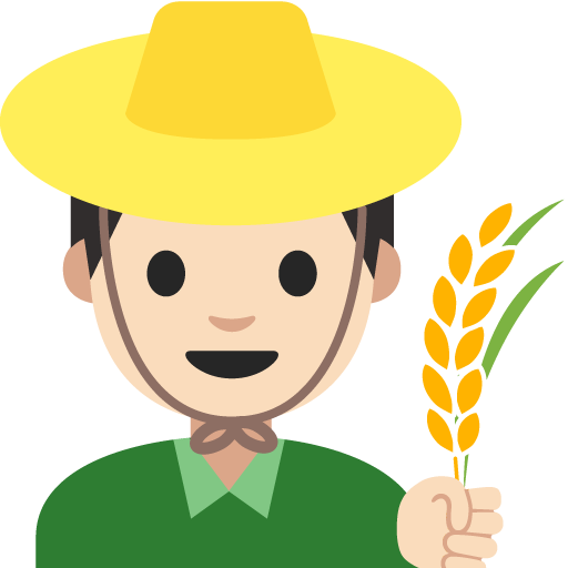 Man Farmer: Light Skin Tone, the previous design