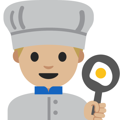 Man Cook: Light Skin Tone, the previous design