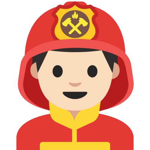 Man Firefighter: Light Skin Tone, the previous design