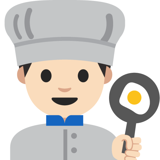 Man Cook: Medium-Light Skin Tone, the previous design